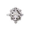 Image 2 : 14KT White Gold 0.75ctw Diamond Cluster Ring