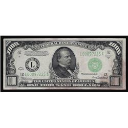 1934A $1000 Federal Reserve Note San Francisco