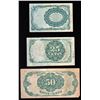 Image 2 : Set of (3) 1874-1875 Fractional Notes