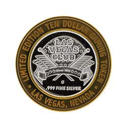 .999 Silver Las Vegas Club Nevada $10 Casino Gaming Token Limited Edition
