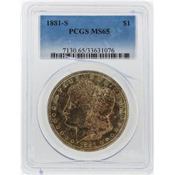 1881-S $1 Morgan Silver Dollar PCGS Graded MS65