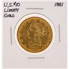 Image 1 : 1881 $10 Liberty Head Eagle Gold Coin