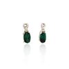 Image 2 : 10KT White Gold 0.3ct Emerald and Diamond Earrings