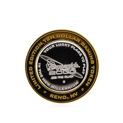 .999 Silver Fitzgeralds Casino & Hotel Reno, Nevada $10 Gaming Token Limited Edi