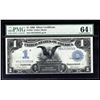 Image 1 : 1899 $1 Black Eagle Silver Certificate Note PMG 64 Choice Uncirculated