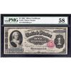 Image 1 : 1891 $1 Silver Certificate Martha Washington Note PMG AU58