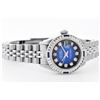 Image 2 : Womens Rolex Stainless Steel Diamond and Sapphire Datejust Wristwatch