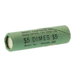 Roll of (50) 1964-D Brilliant Uncirculated Roosevelt Dimes