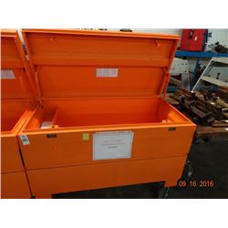 Orange Metal Rolling Tool Box