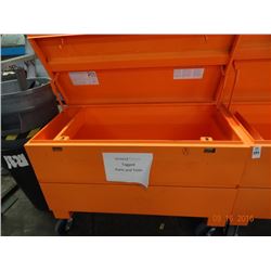 Orange Metal Rolling Tool Box