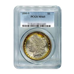 1880-S $1 Morgan Silver Dollar - PCGS MS65