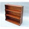 Image 1 : # A Regency mahogany stepped-fronted open bookcase of three shelves, brass line-inlaid (brass gal...