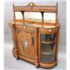 Image 1 : A Victorian walnut and ebonised credenza, having gilt-bronze mounts and inset Sevres style plaque...