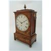 Image 1 : A George IV mahogany bracket timepiece, having fusee movement and enamelled Roman dial, the case...