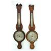Image 1 : # Pastorelli, 180 High Holborn, London - a mahogany wheel barometer with thermometer, having silv...