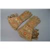 Image 1 : A pair of North American Indian buckskin gloves, floral-embroidered, north-east woodland tribe, p...