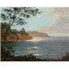 Image 1 : Charles Edmond Rene His (1877-1960) Oil on canvas 'Sunflecked Sea' Signed, label verso 25ins x 31...