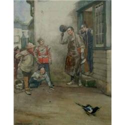 Tom Taylor Watercolour 'Tinker Tailor Soldier Sailor Apothecary Ploughboy Thief' Inscribed verso...