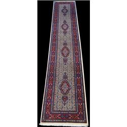 Exquisite & Splendid Highly Intricate Part Silk Persian Moud-Mashad Runner