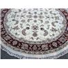 Image 3 : Super Fine Part Silk Persian-Pak Kashan Round Rug