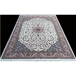 Very unique colors delightful high quality Kashan design Rug