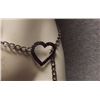 Image 2 : CHAIN BELT - BUCKLE HEART WITH BLACK STONES - ONYX
