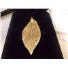 Image 1 : PENDANT - GOLD PLATED LEAF GOLD LEAF  PENDANT