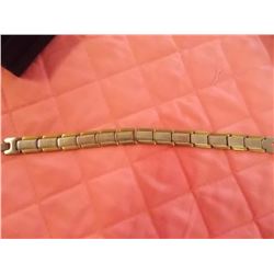 BRACELET - MANS 2 TONE STAINLESS STEEL - NEW IN BOX