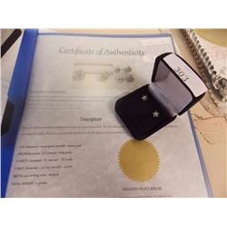 earrings emerald+ diamond snowflake design w-3