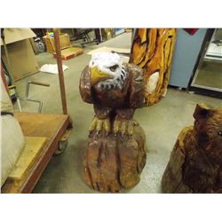 UNIQUE HAND CRAFTED CHAIN SAW CARVING - EAGLE ON PERCH