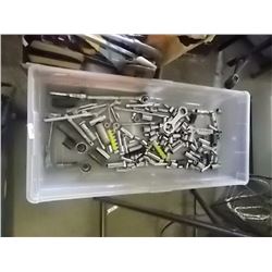 BOX OF SOCKETS, RATCHETS & WRENCHES