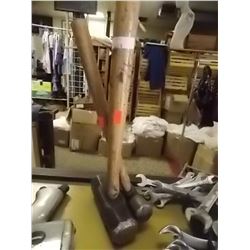 VINTAGE HAMMERS WITH HICKORY HANDLES - 2 TTL