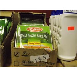 CASE OF CHOP SUEY MIX - WHEAT NOODLE SAUCE EACH CASE CONTAINS 24 X 50 GRAM PACKAGES.  RETAIL APPROX.