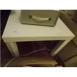 WHITE END TABLE