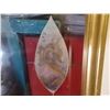 Image 2 : PICTURE - DRAGON LEAF - DOUBLE BEVELLED GLASS - GOLD FRAMED