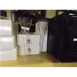 NEW GLASS CHAMPAGNE FLUTES - 2 PER BOX - 3 BOXES TOTALING 6 PER LOT