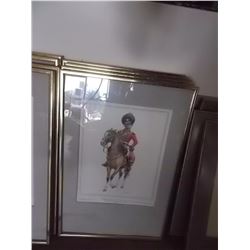 LOT OF 4 PICTURES - HORSES WITH RIDERS - RUSSIAN - BRITISH - 1809 - 1815 - CAVALRY PEOPLE