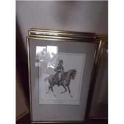 LOT OF 4 PICTURES - HORSES WITH RIDERS - 1799-