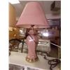 Image 1 : PINK TABLE LAMP + BRASS TABLE LAMP = 2 TTL
