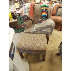 CHAIR WITH FOOT STOOL