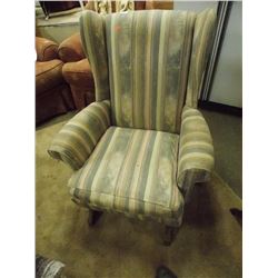 VINTAGE UPHOMSTERED ARM CHAIR / ROCKING CHAIR