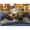 Image 1 : BLANKET- EAGLE AND BIKE - 61" X 44"