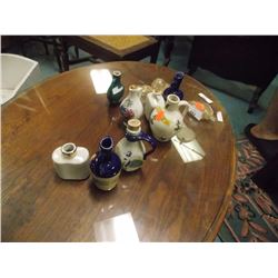 LOT OF ASSORTED COLLECTABLES - VINTAGE JUGS BOTTLES AND GLASSWARE