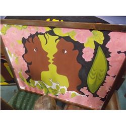 FIRST NATIONS ART WORK FIRST NATIONS ORIGINAL  HAND PAINTED ON CANVAS BY C. LAUDER