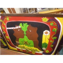 FIRST NATIONS ORIGINAL FIRST NATIONS ORIGINAL HAND PAINTING ON CANVAS BY C. LAUDER