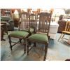 Image 1 : VINTAGE WOOD CARVED CHAIRS - BARLEY TWIST -4 X BID