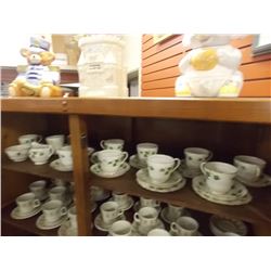 CHINA TEA CUPS AND SAUCERS - 29PC TTL