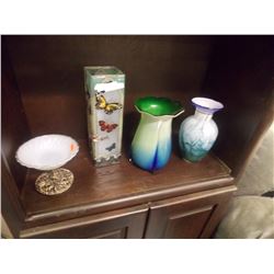 LOT OF COLLECTABLES - ART GLASS AND MORE