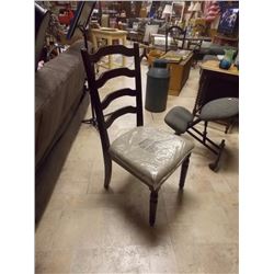 NEW UPHOLSTERED AND WOOD DINING CHAIRS - 4 X BID