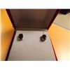 Image 2 : EARRINGS - NEW OVAL FACETTED GARNET IN STERLING SILVER STUD SETTING - RETAIL APPROX. $250